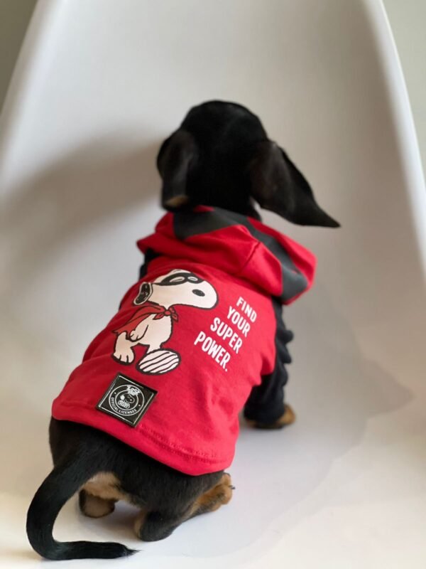 Camiseta Manga Longa Snoopy Hero Vermelha